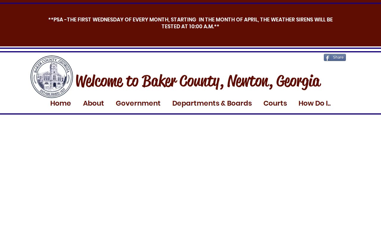Baker County official Clerk of Superior Court information page