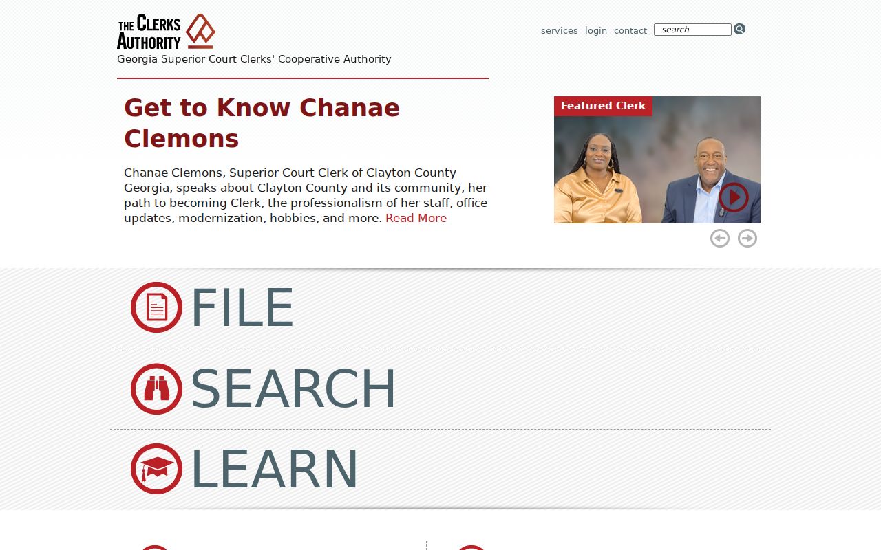 Georgia Superior Court Clerks Cooperative Authority service portal