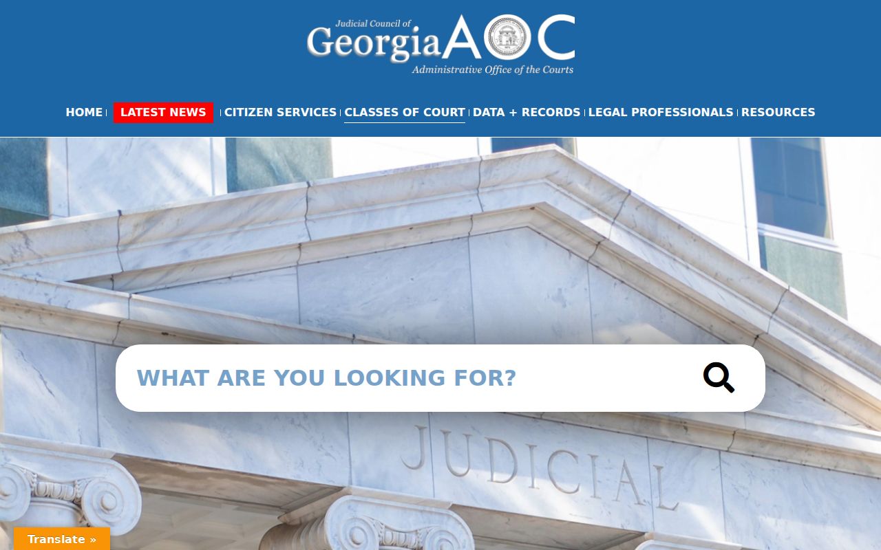 Baker County court docket and Georgia court classes