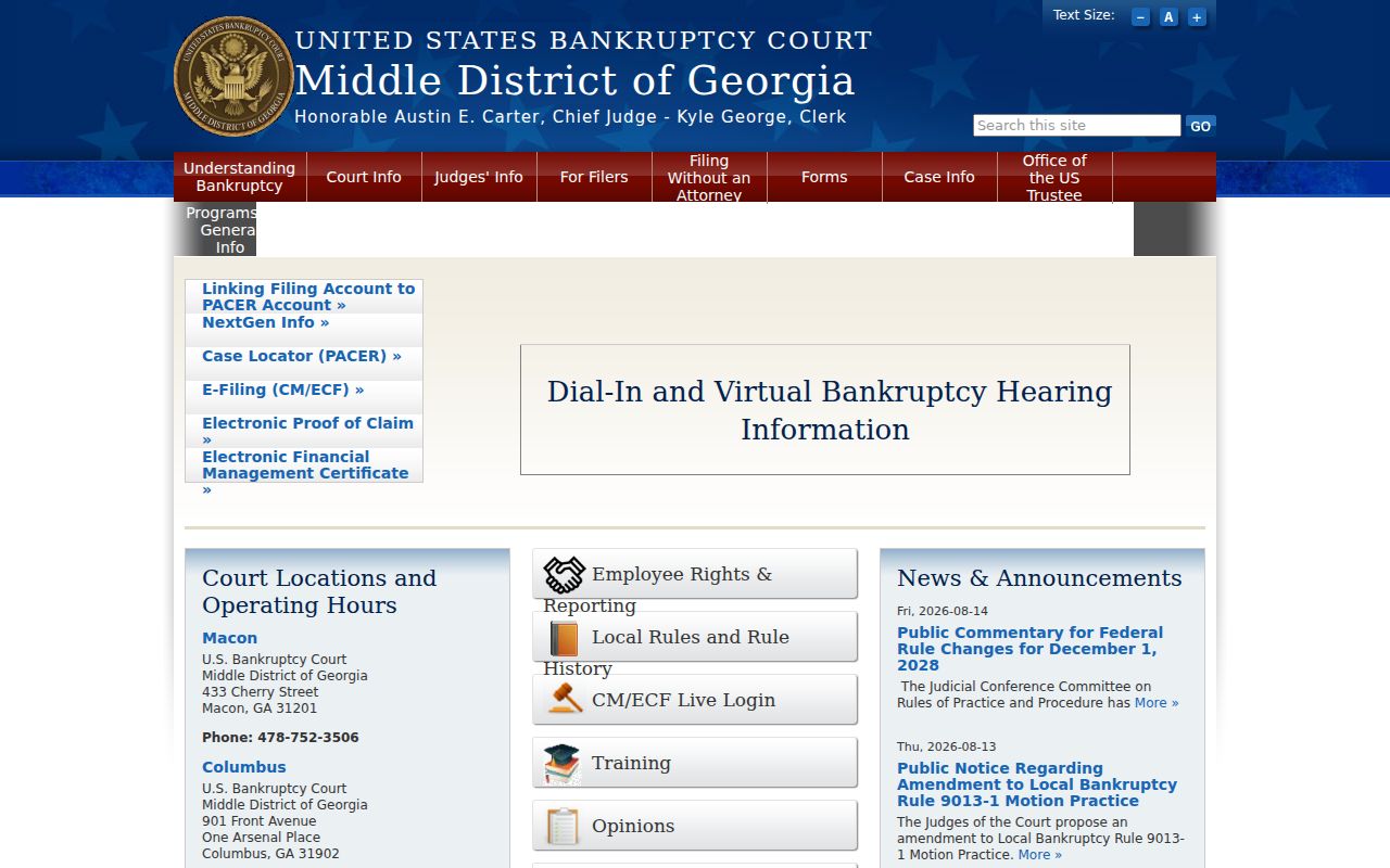 Baker County bankruptcy court docket source